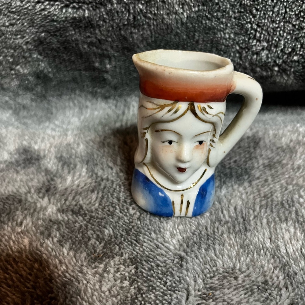 Vintage Porcelain Toothpick Holder Japan Miniature Creamer